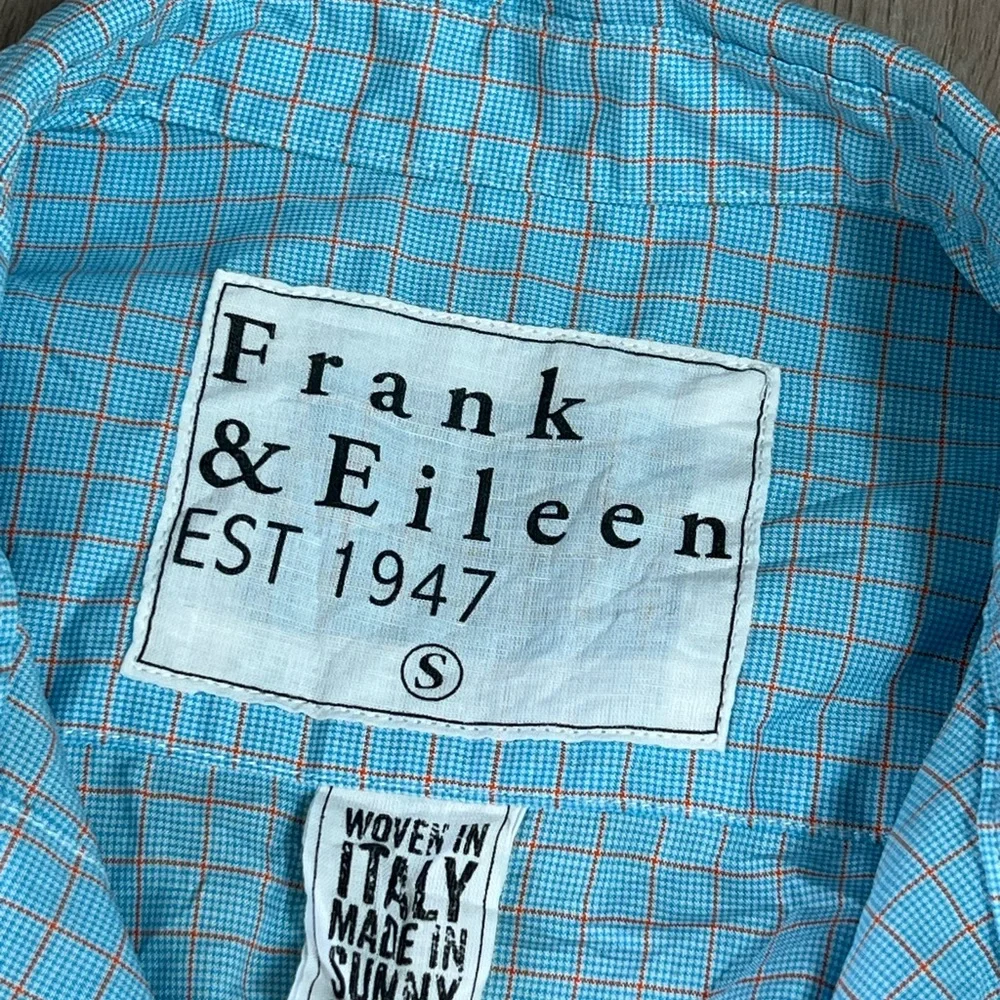 Frank & Eileen Turquoise Checkered Shirt - Picture 3 of 5
